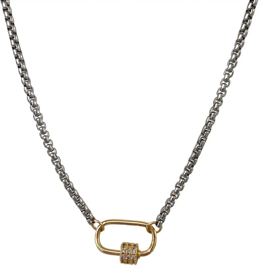 Mini Sparkle Lock Necklace