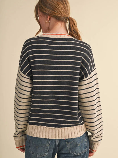 Heart Striped Sweater