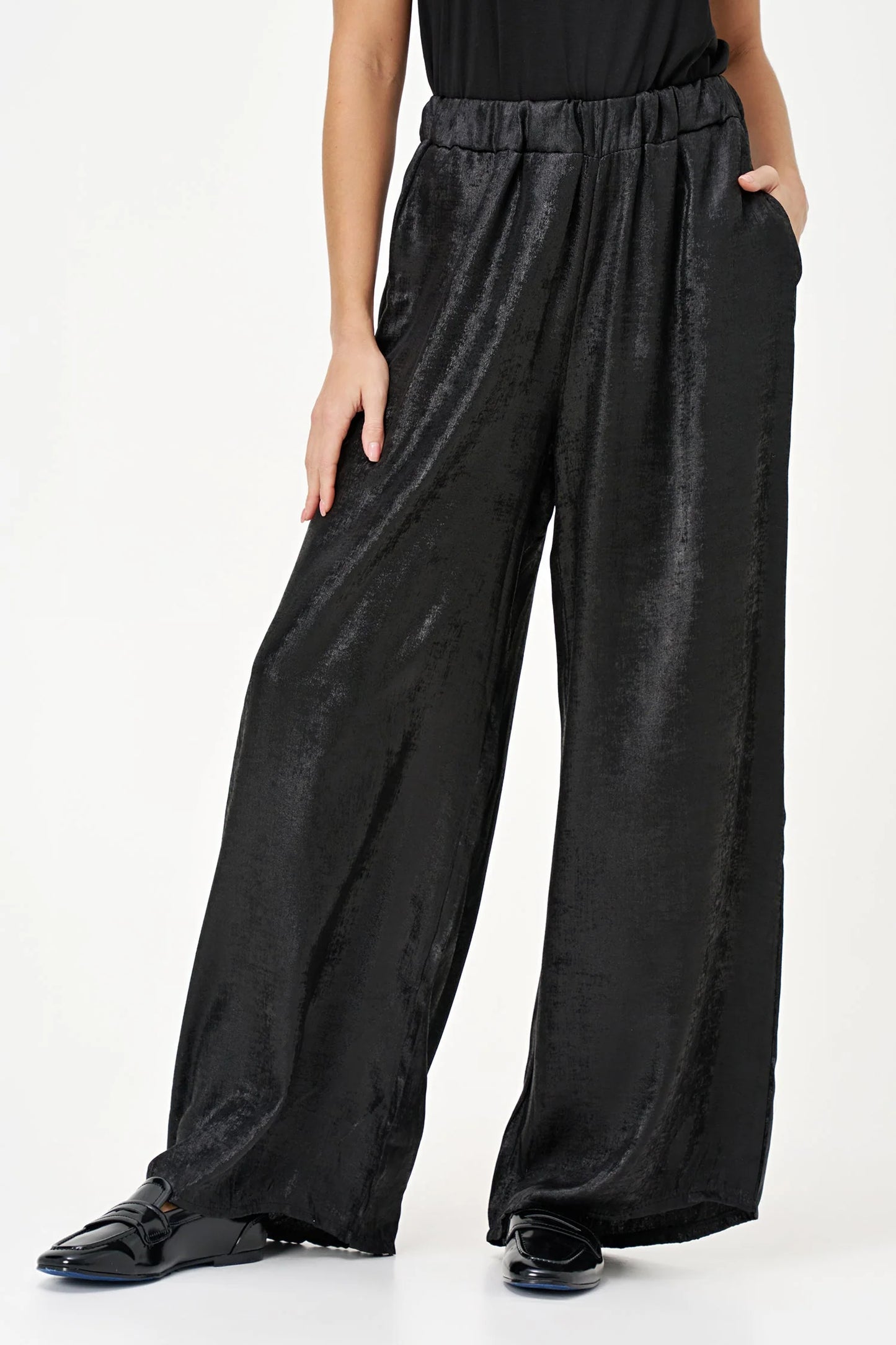 M Italy Velvet Wide Leg Pant