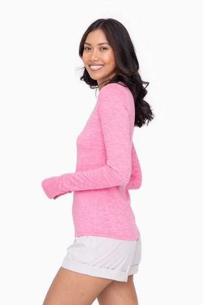 Mono B Active Long Sleeve Pullover W/ Thumholes