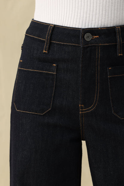 Bayeas High Rise Ankle Wide Leg Jean