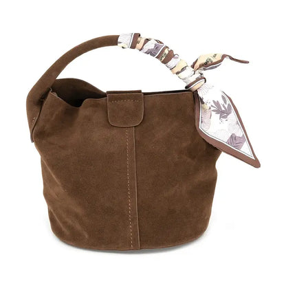 Mini Bucket Bag W/ Scarf