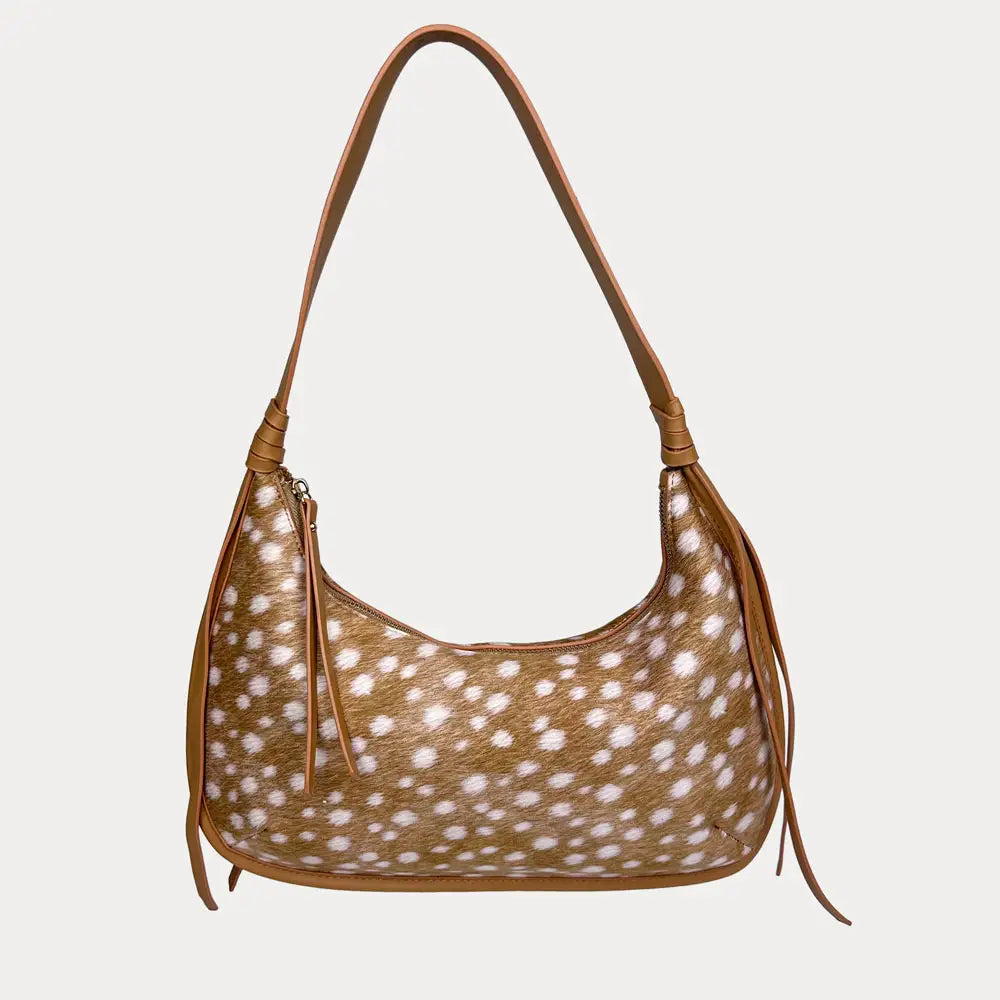 Ahdorned Sara Suede Shoulder Bag W/ Tassle