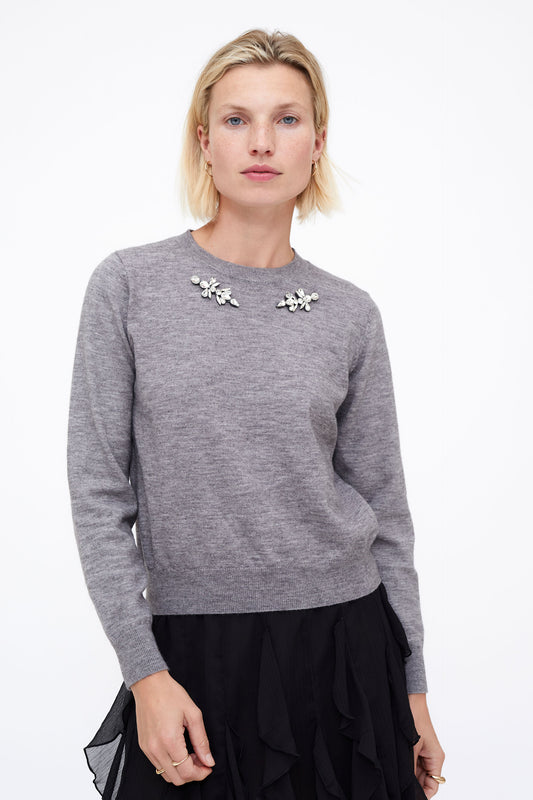 Wild Pony Sweater with Rhinestone Applique