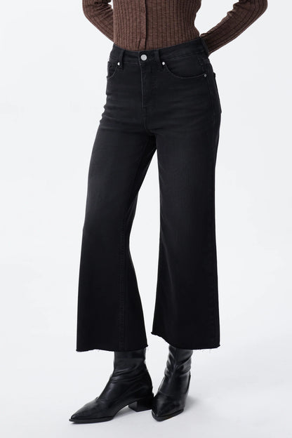 Bayeas High Rise Wide Leg Distressed Denim