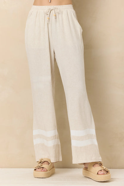 Vintage Havana Linen Blend Wide Leg Pant