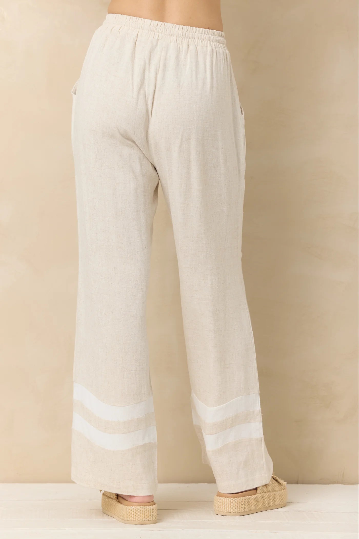 Vintage Havana Linen Blend Wide Leg Pant