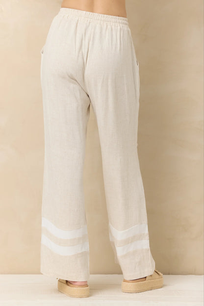 Vintage Havana Linen Blend Wide Leg Pant