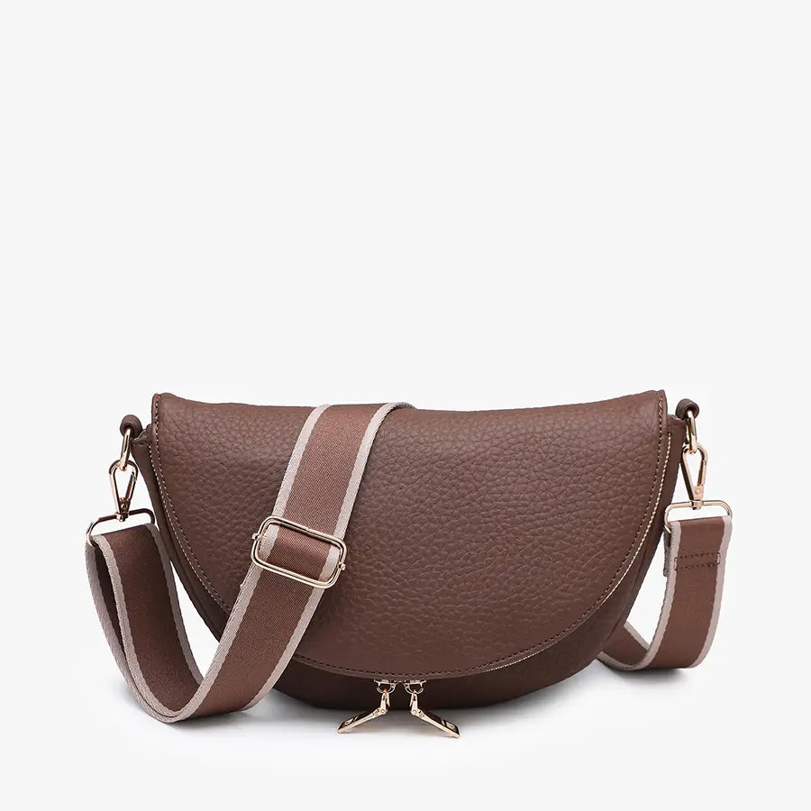 Alessandra Foldover Crescent Crossbody