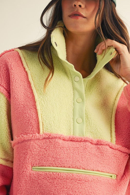 Fleece Zipper Front Pullover