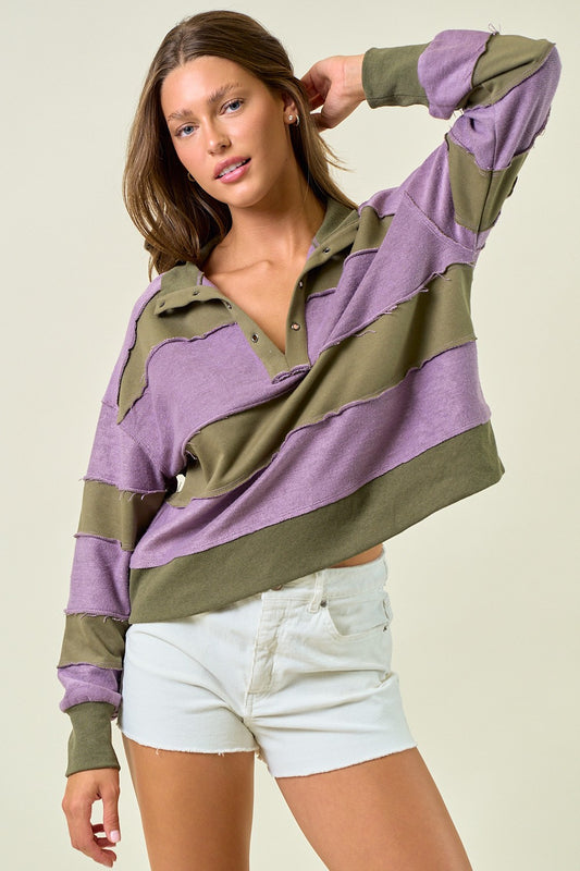 French Terry Colorblock Sweatshirt