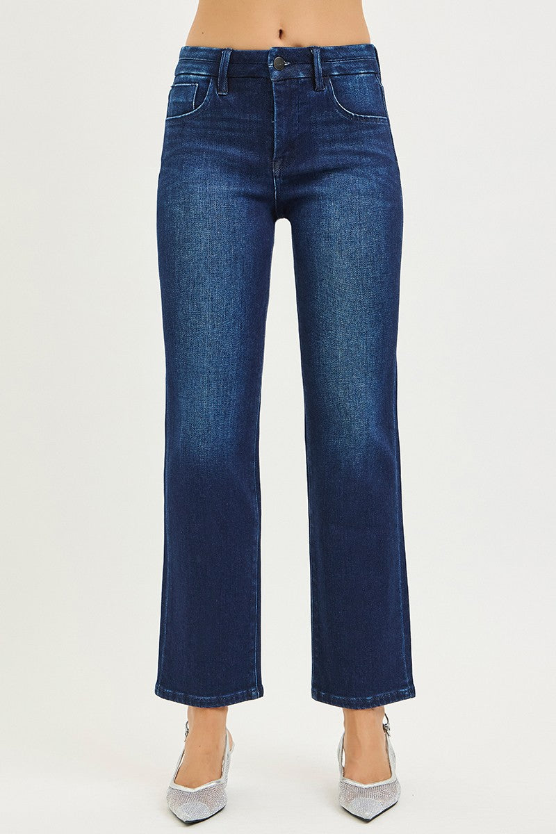 Risen Mid Rise Ankle Straight Leg
