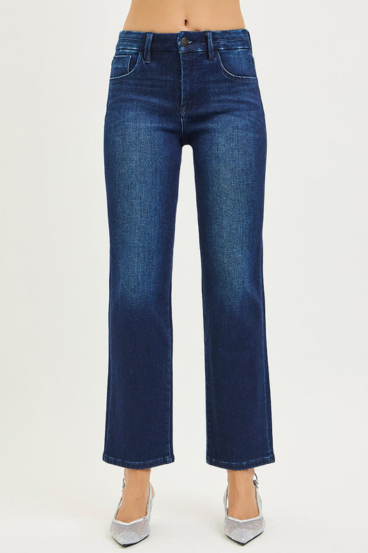 Risen Mid Rise Ankle Straight Leg