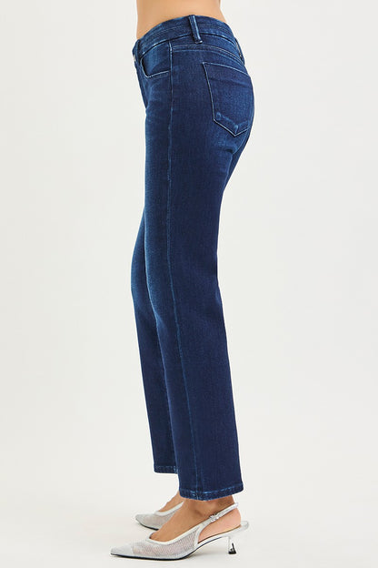 Risen Mid Rise Ankle Straight Leg