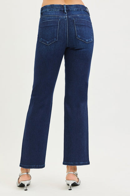 Risen Mid Rise Ankle Straight Leg