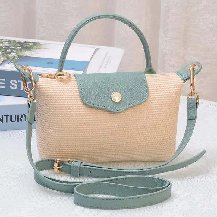 Lacey Straw Mini Crossbody Bag