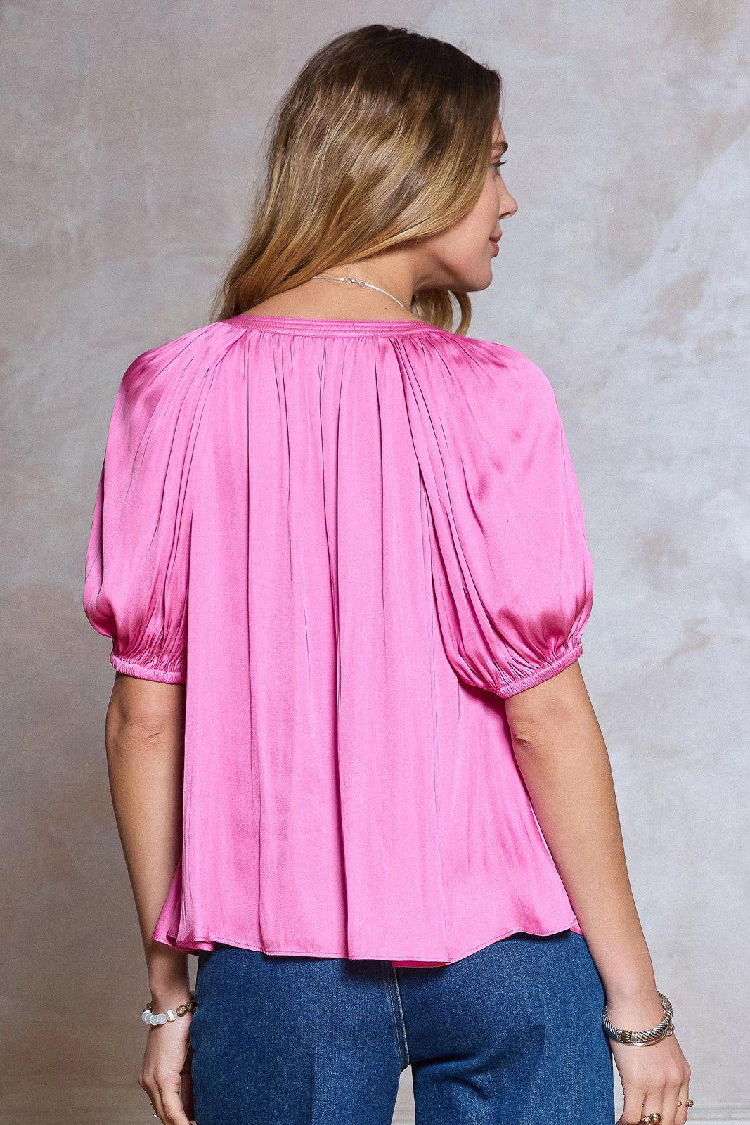 Short Sleeve Relaxed Fit Blouse
