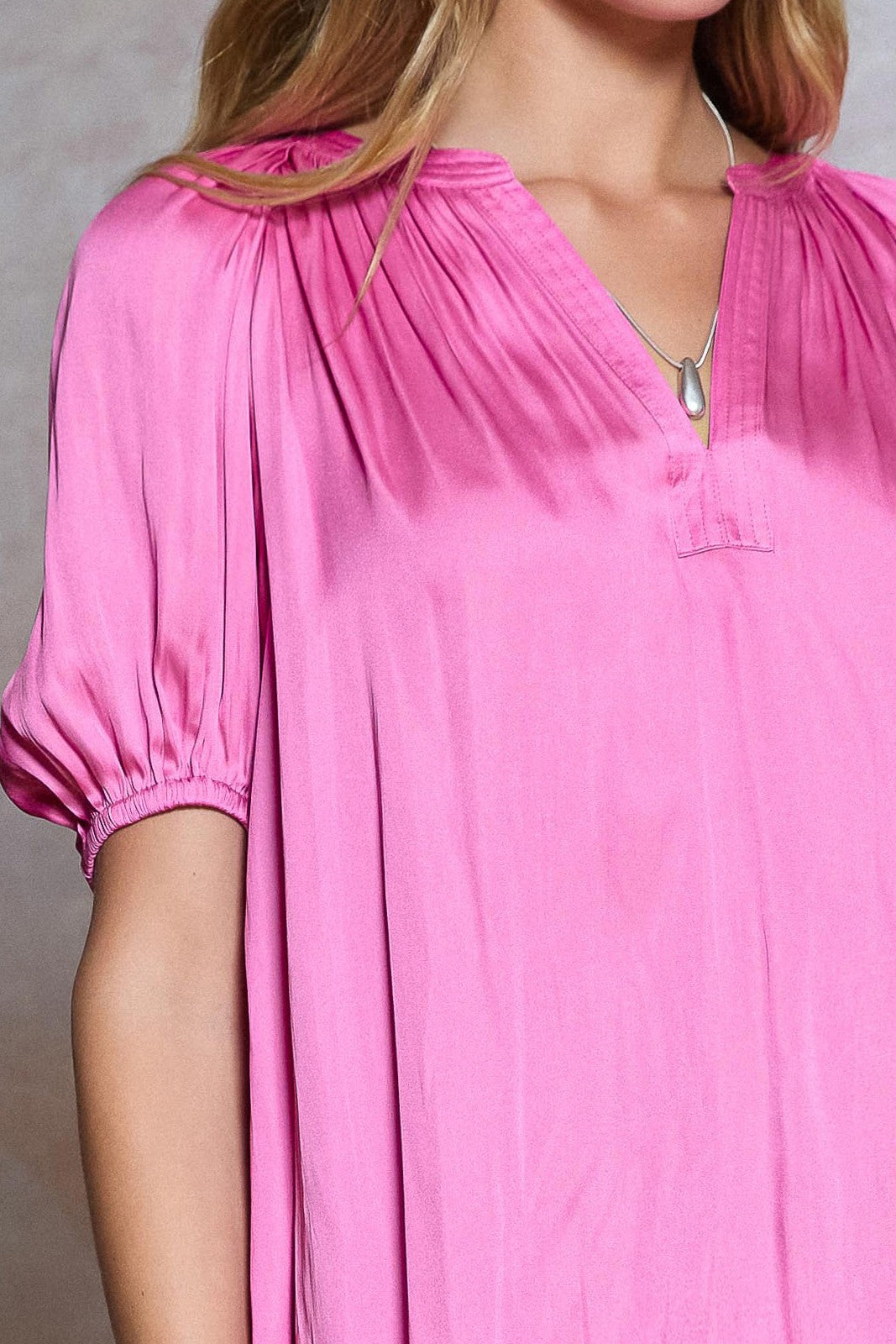 Short Sleeve Relaxed Fit Blouse