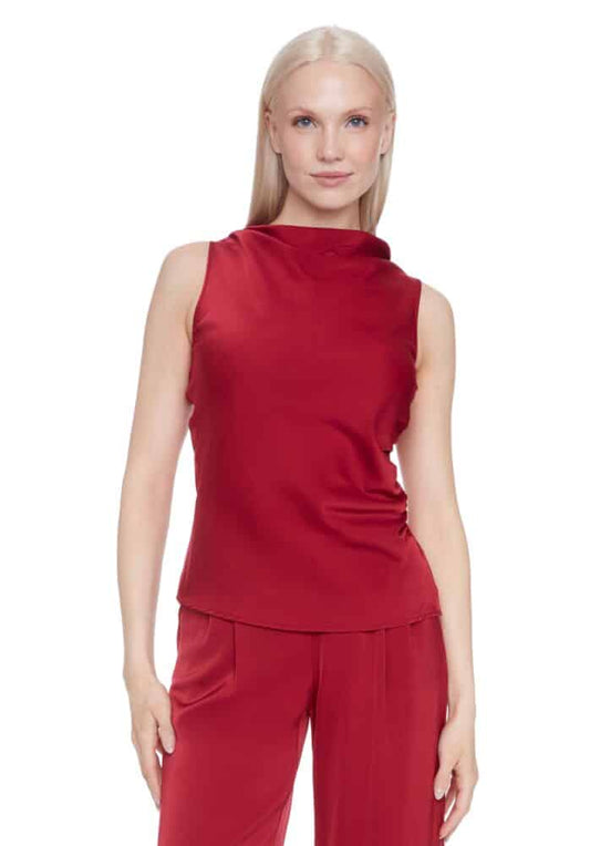 Veronica Belize Satin Sleeveless Top