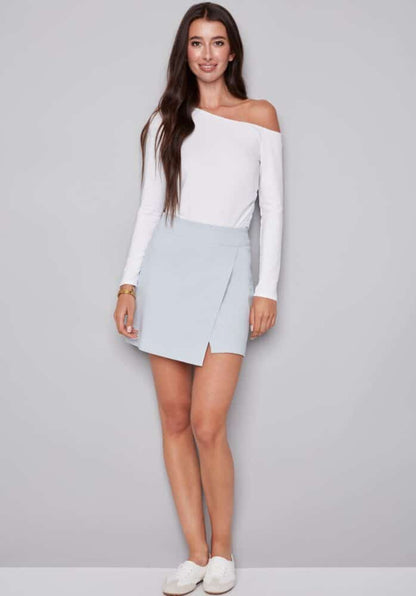ILTM Shira Blue Striped Techno Skort