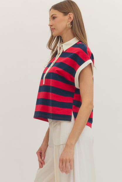 Striped polo