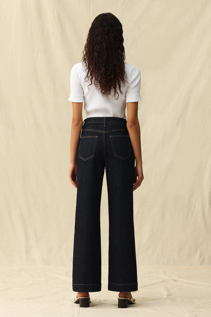 Bayeas High Rise Ankle Wide Leg Jean