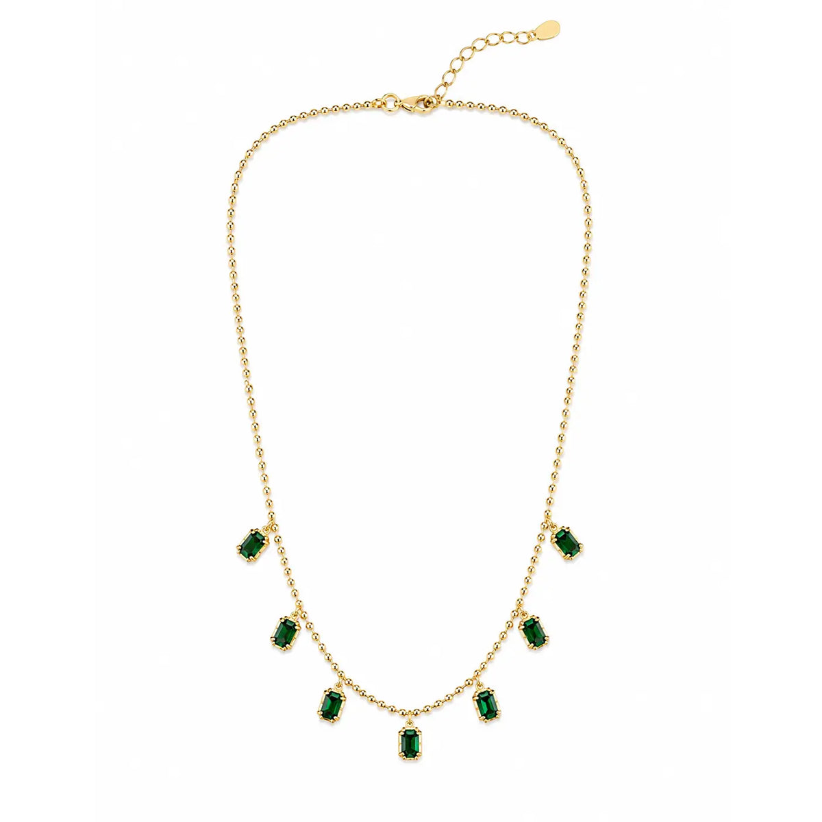 Sahira Georgian Emerald Bezel Necklace