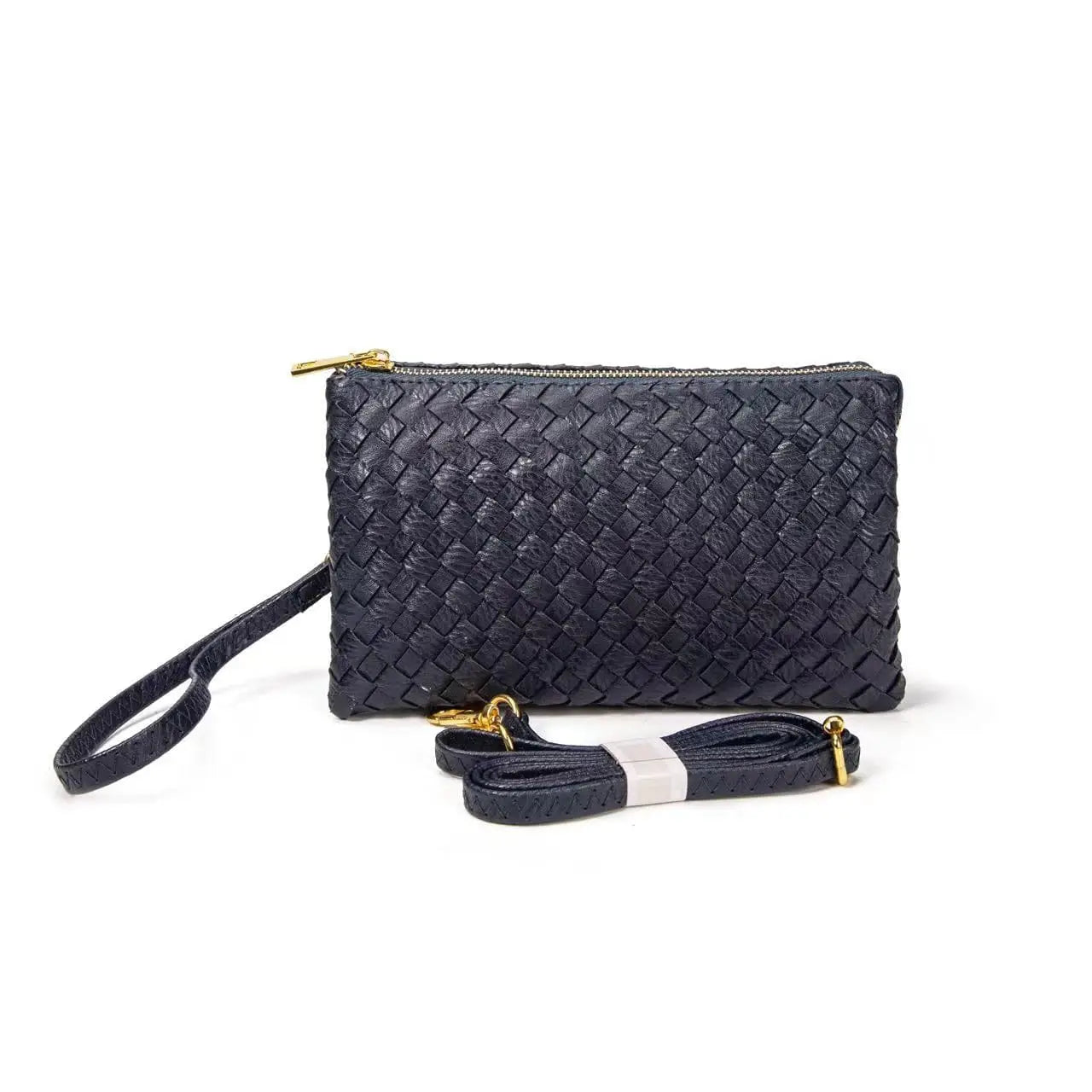 Kathy Woven 3 Compartment Clutch/Crossbody