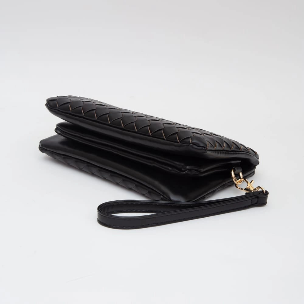 The Kate Woven 3 Compartment Wristlet/ Crossbody Bag