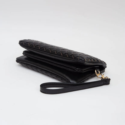 The Kate Woven 3 Compartment Wristlet/ Crossbody Bag