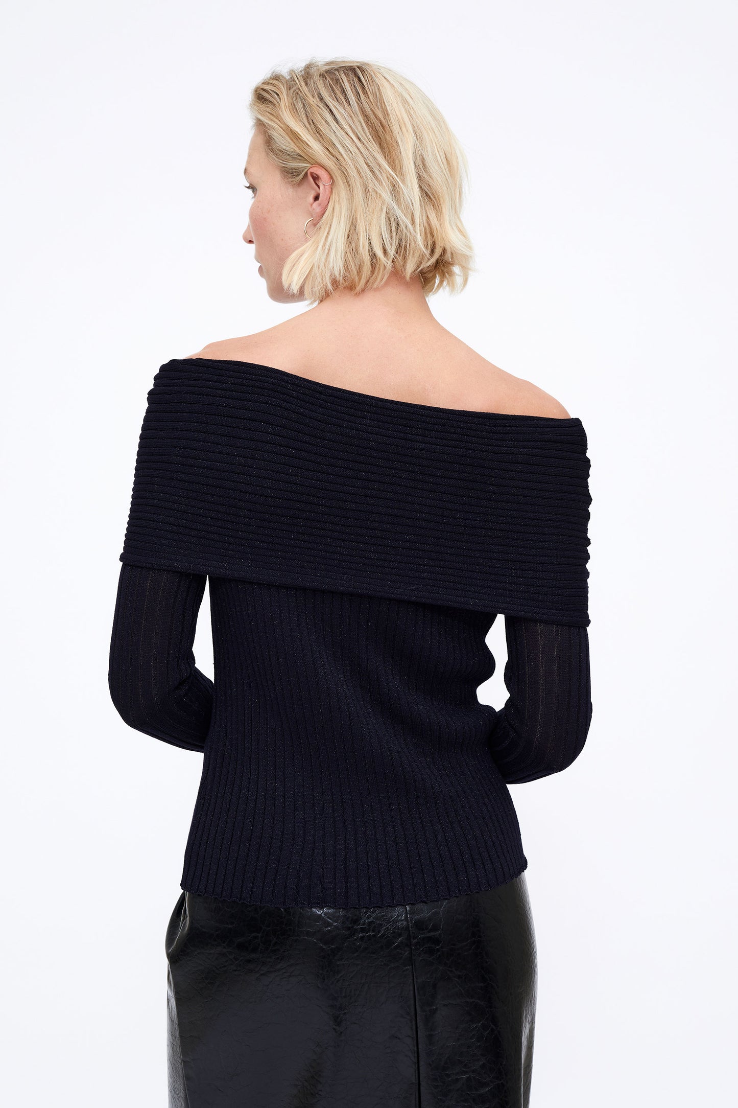Wild Pony Cowl Neck Top with Lurex Detail