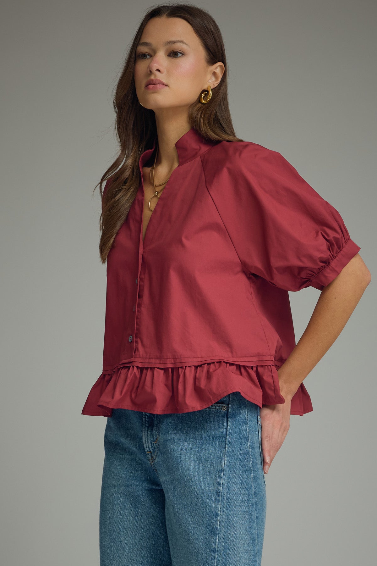 Ruffle Detail Blouse