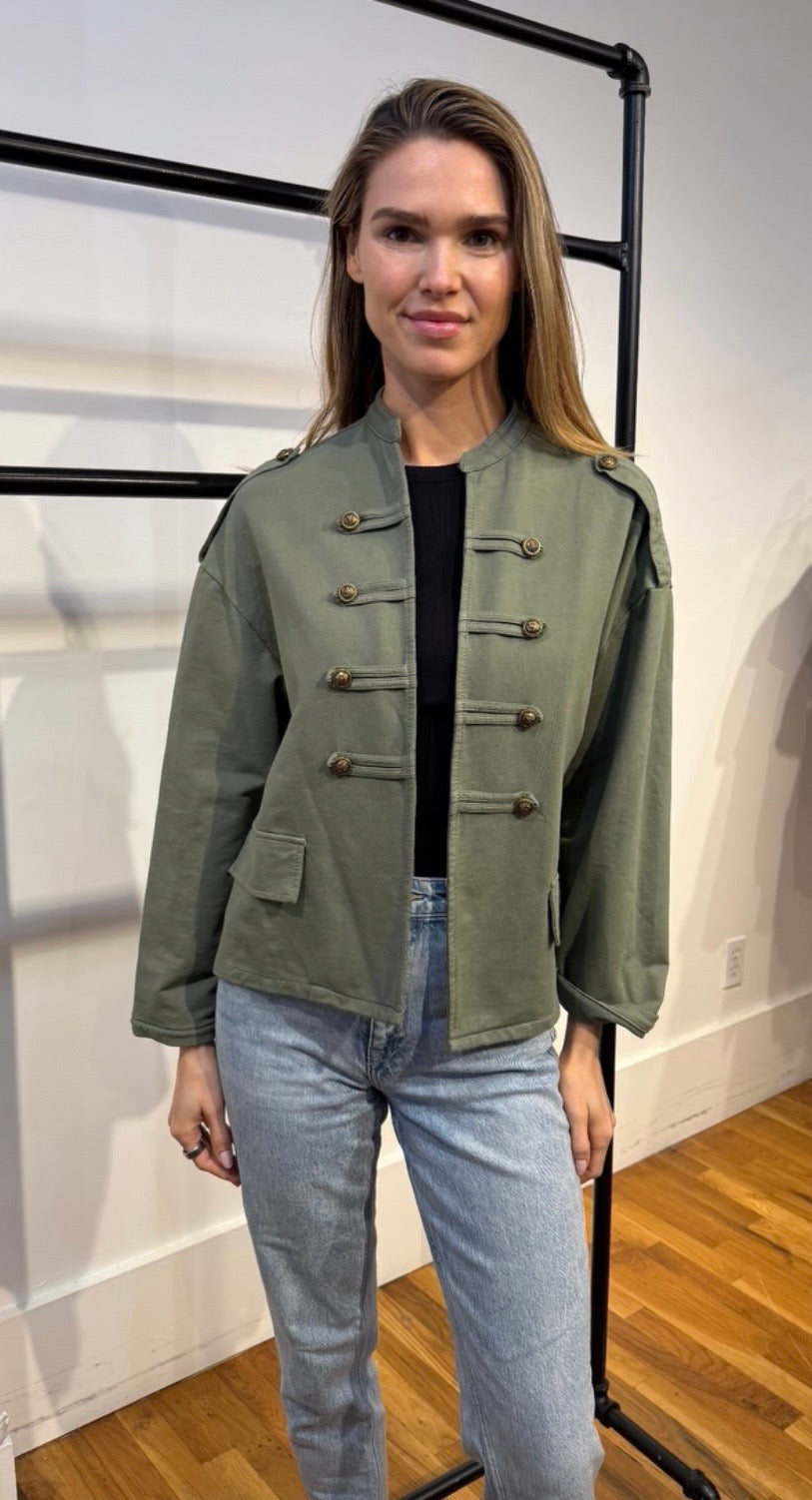 Six Fifty French Terry Military Jacket