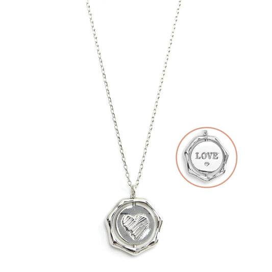 Love + Heart Flip Necklace