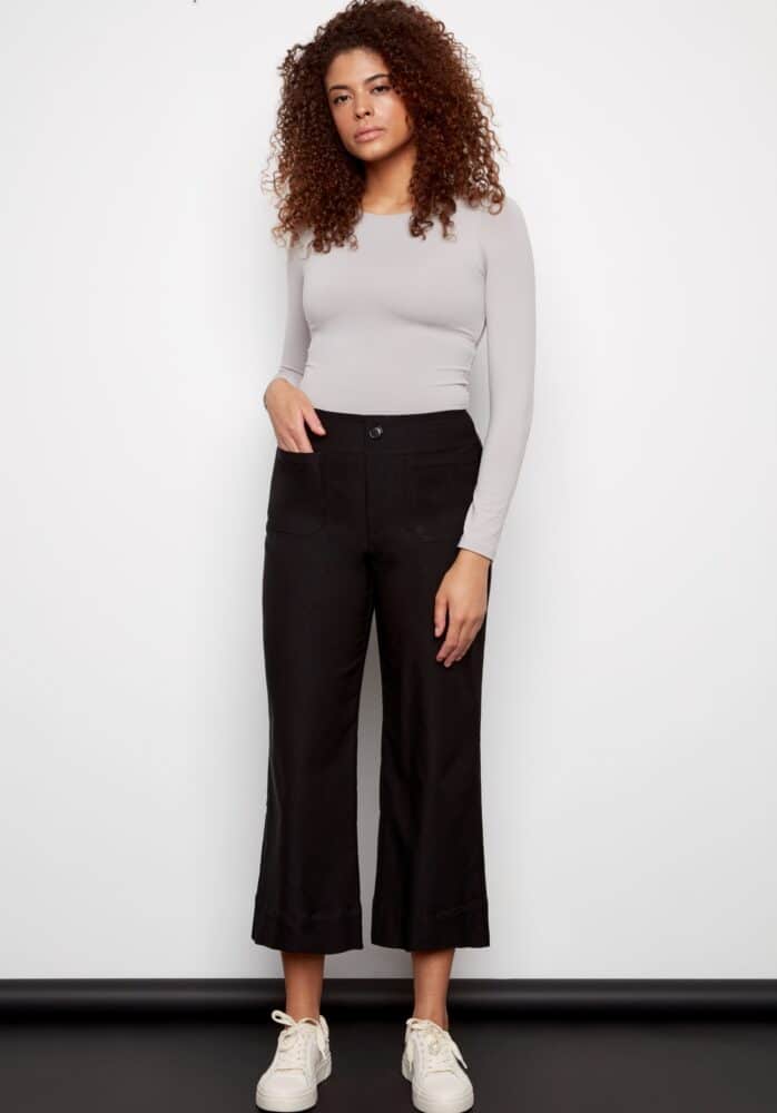 I Love Tyler Madison Wide Leg Pants Front Pocket Detail