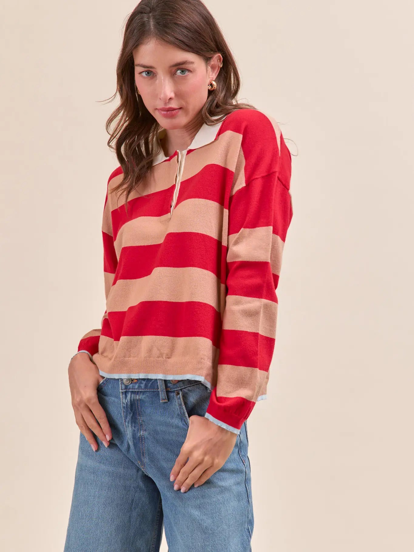 Stripe Rugby Sweater