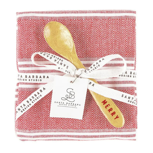 Face to Face Towel & Spoon Set- Merry