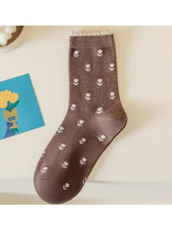 Floral Cotton Socks