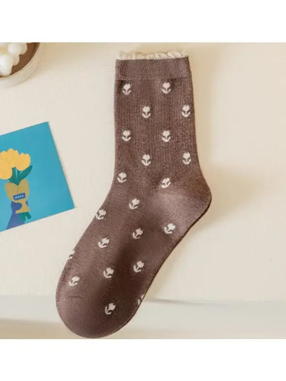 Floral Cotton Socks