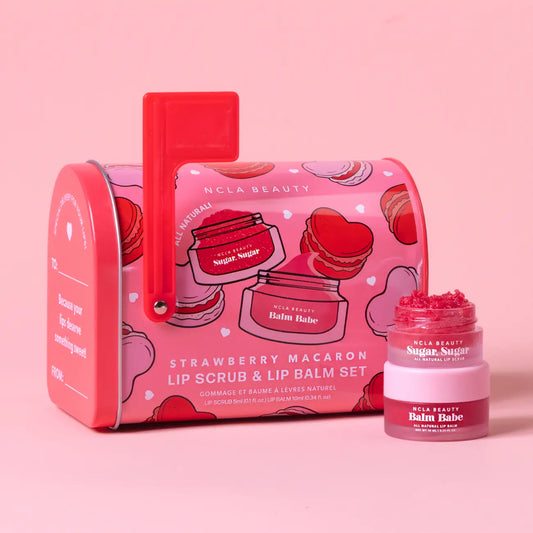 Strawberry Macaron Valentines Day Lip Care
