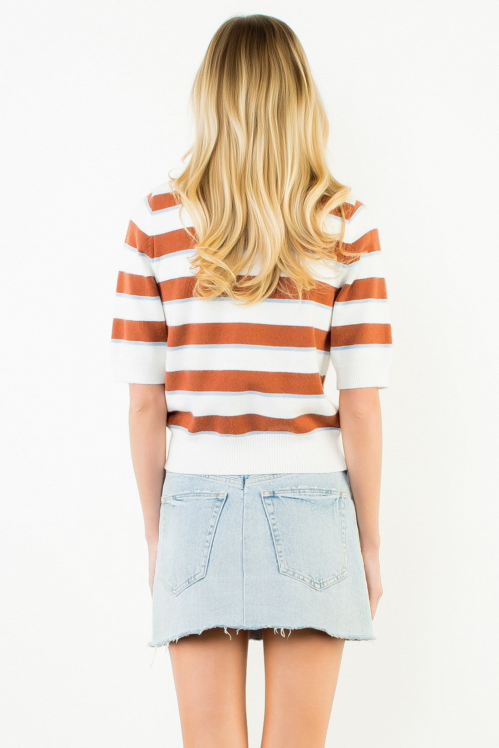 THML Striped Knit Top