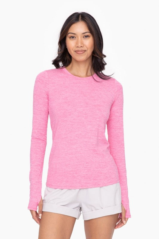 Mono B Active Long Sleeve Pullover W/ Thumholes