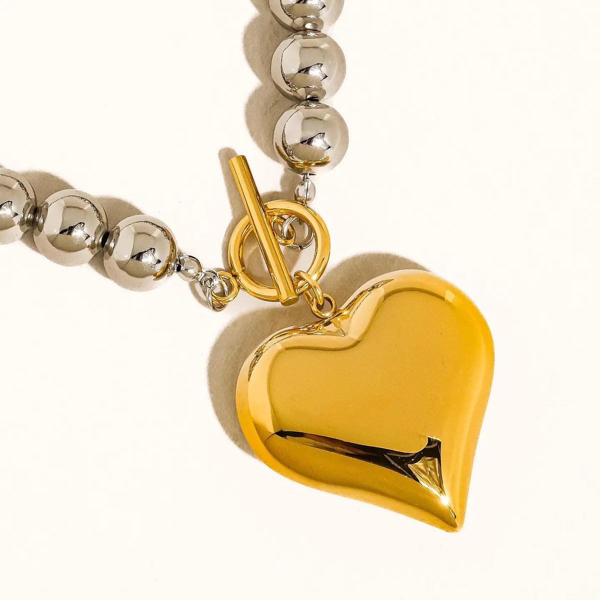 Raissa Two Toned Heart Necklace