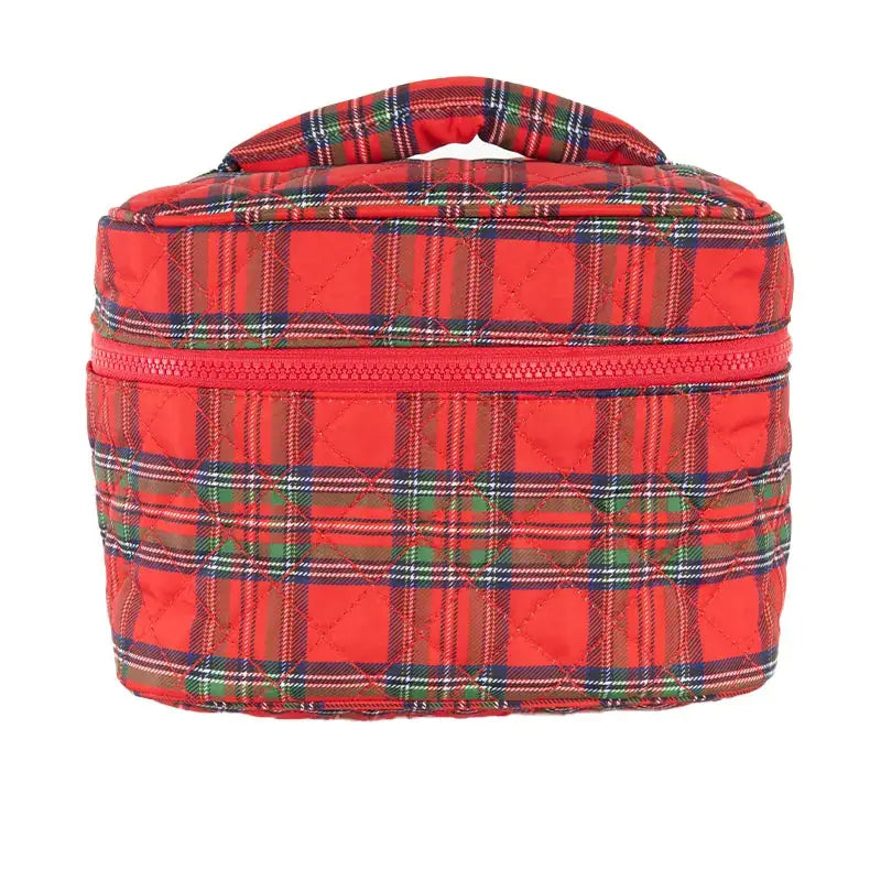 Plaid Holiday Makeup Bag