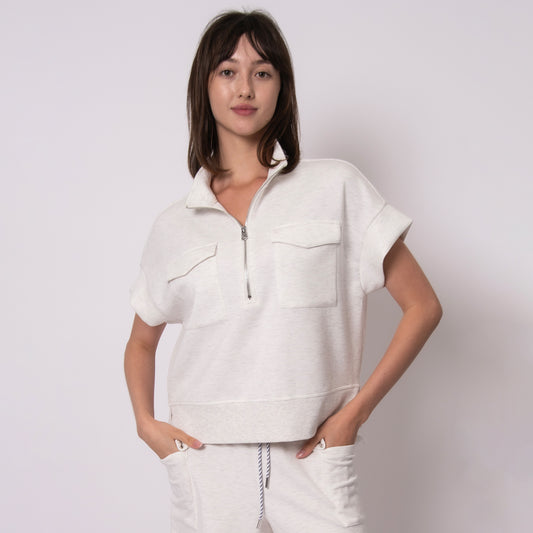 RD Style Dua Signature Knit Half Zip Top