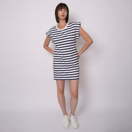 RD Style Kenzie Extended Shoulder Crew Neck Dress