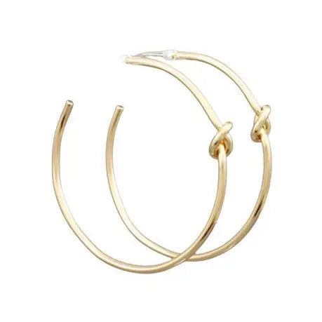 Gold Knot Hoop Earring