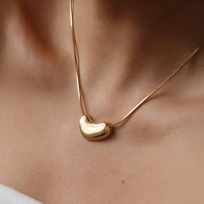 Lois Puffy Heart Necklace