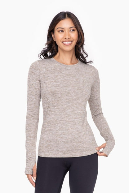 Mono B Active Long Sleeve Pullover W/ Thumholes