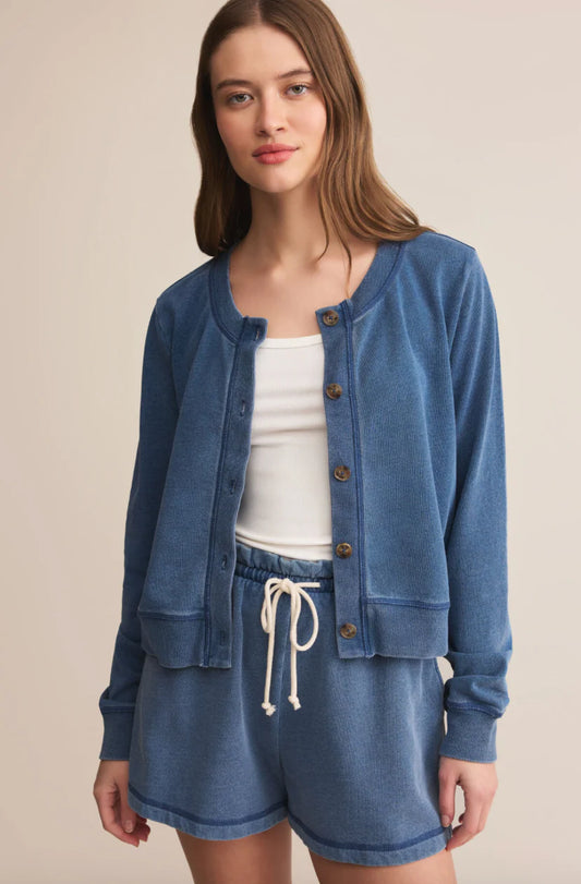Z Supply Daily Knit Denim Cardigan